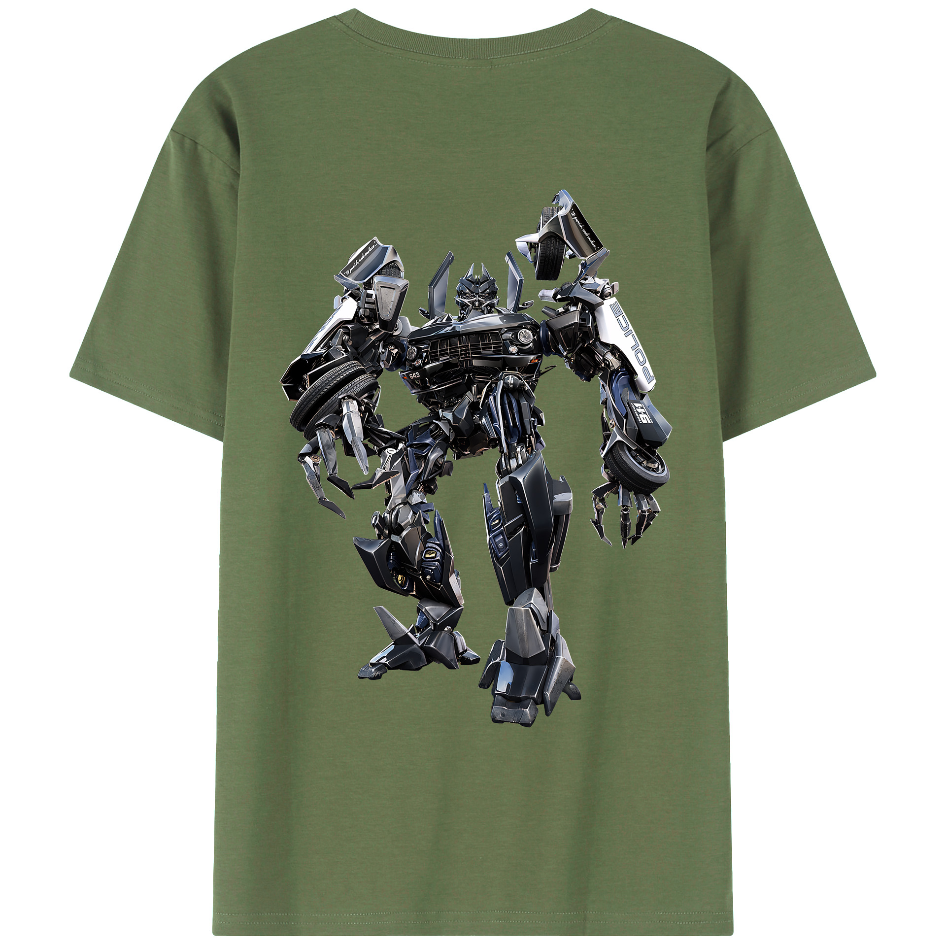 （画像用） Transformers トランスフォーマー 綿100％ メンズ半袖Tシャツ（バックプリント） 通気性